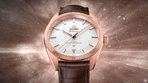 The 39 mm fake Omega Constellation Globemaster 130.53.39.21.02.001 watches have brown leather straps.
